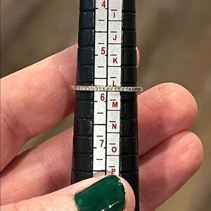Vintage Dainty Stacker Band Sterling Silver 925 CZ Ring